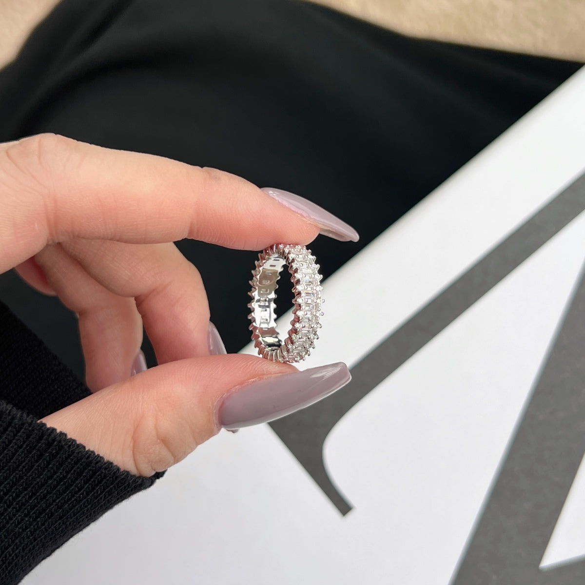 [Nova Jewelry]Splashy Ornate Emerald Cut Cocktail Ring
