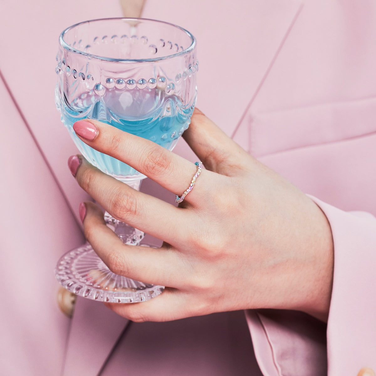 [Nova Jewelry]Dainty Colorful Round Cut Party Ring