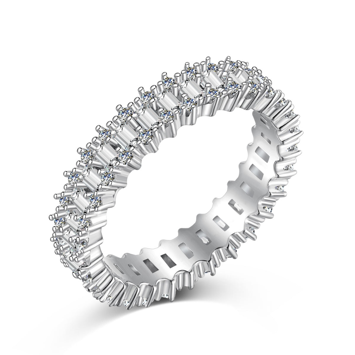 [Nova Jewelry]Splashy Ornate Emerald Cut Cocktail Ring