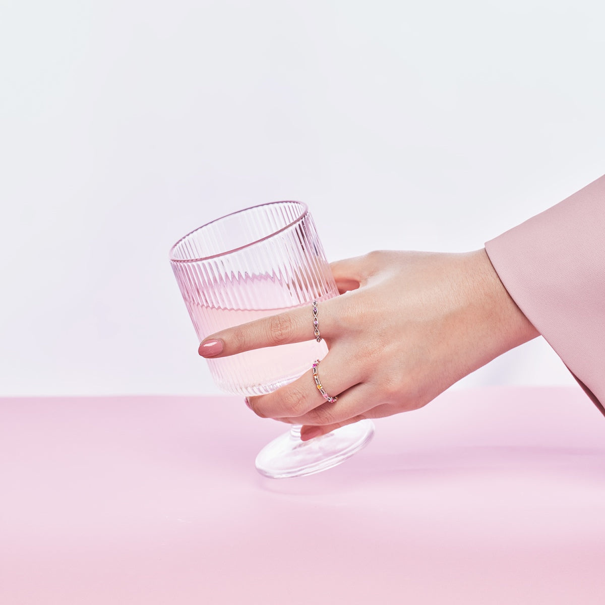 [Nova Jewelry]Sparkling Colorful Round Cut Tennis Ring