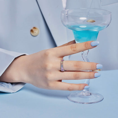 [Nova Jewelry]Splashy Ornate Emerald Cut Cocktail Ring