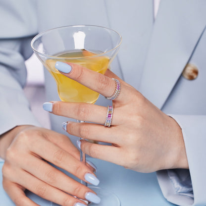 [Nova Jewelry]Splashy Ornate Emerald Cut Cocktail Ring