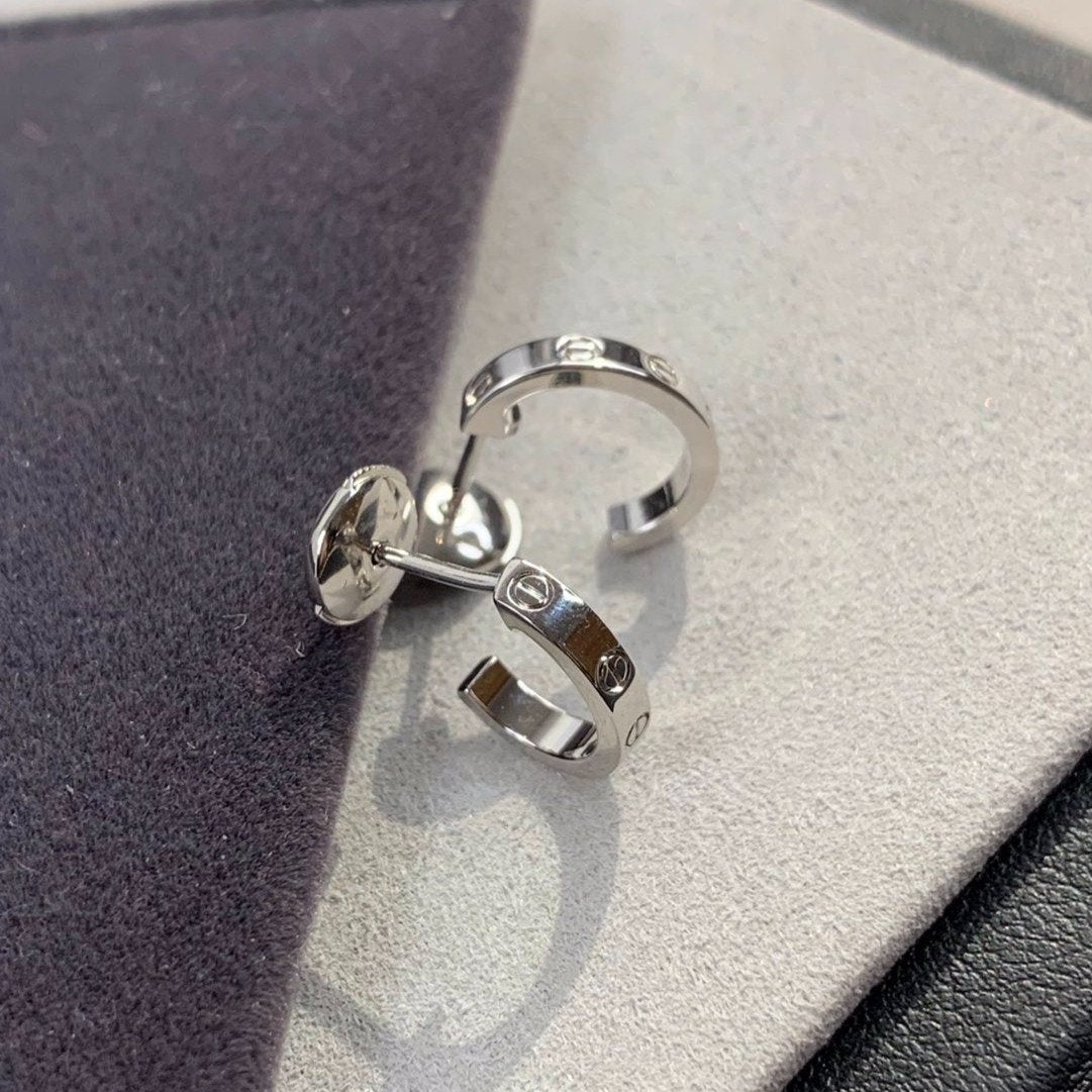 [BLUE TEARS]LOVE EARRINGS 2.65MM SILVER