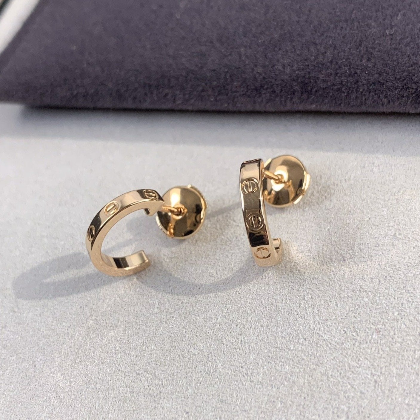 [BLUE TEARS]LOVE EARRINGS 2.65MM PINK GOLD