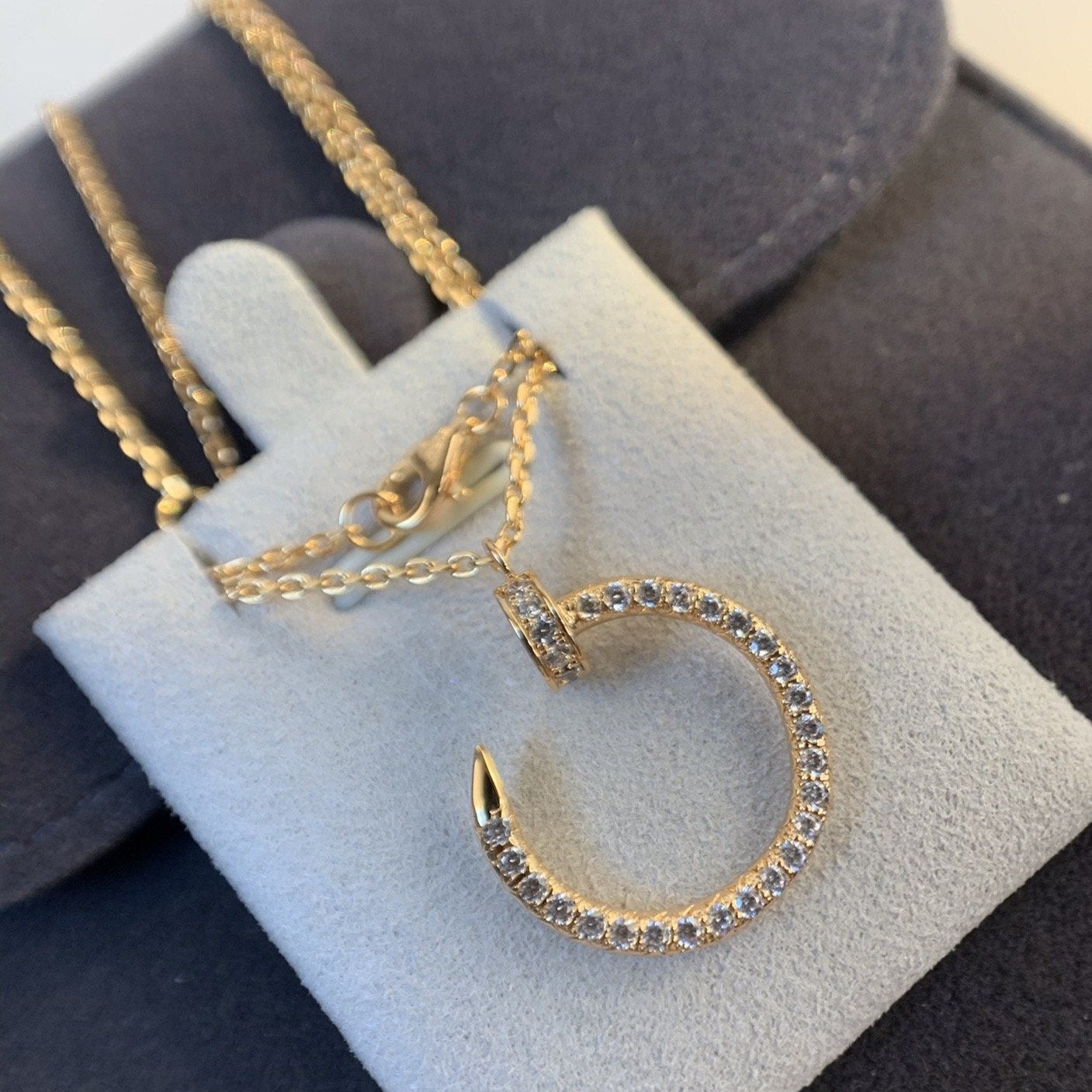 [BLUE TEARS]JUSTE NECKLACE PINK GOLD DIAMONDS