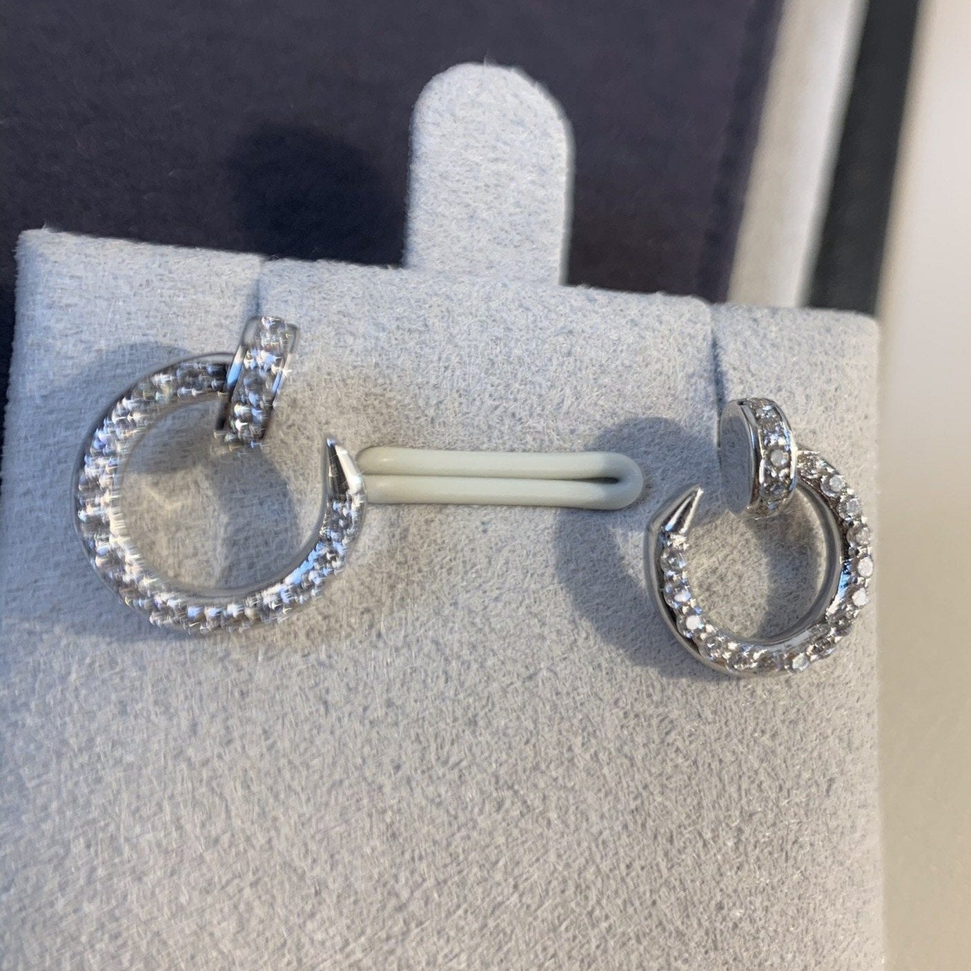 [BLUE TEARS]JUSTE EARRINGS SILVER DIAMONDS