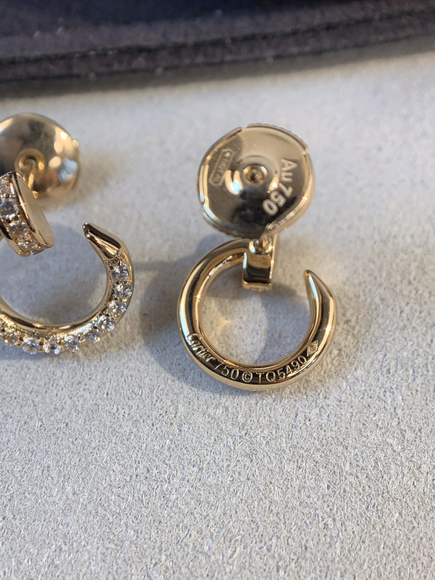 [BLUE TEARS]JUSTE EARRINGS GOLD DIAMONDS