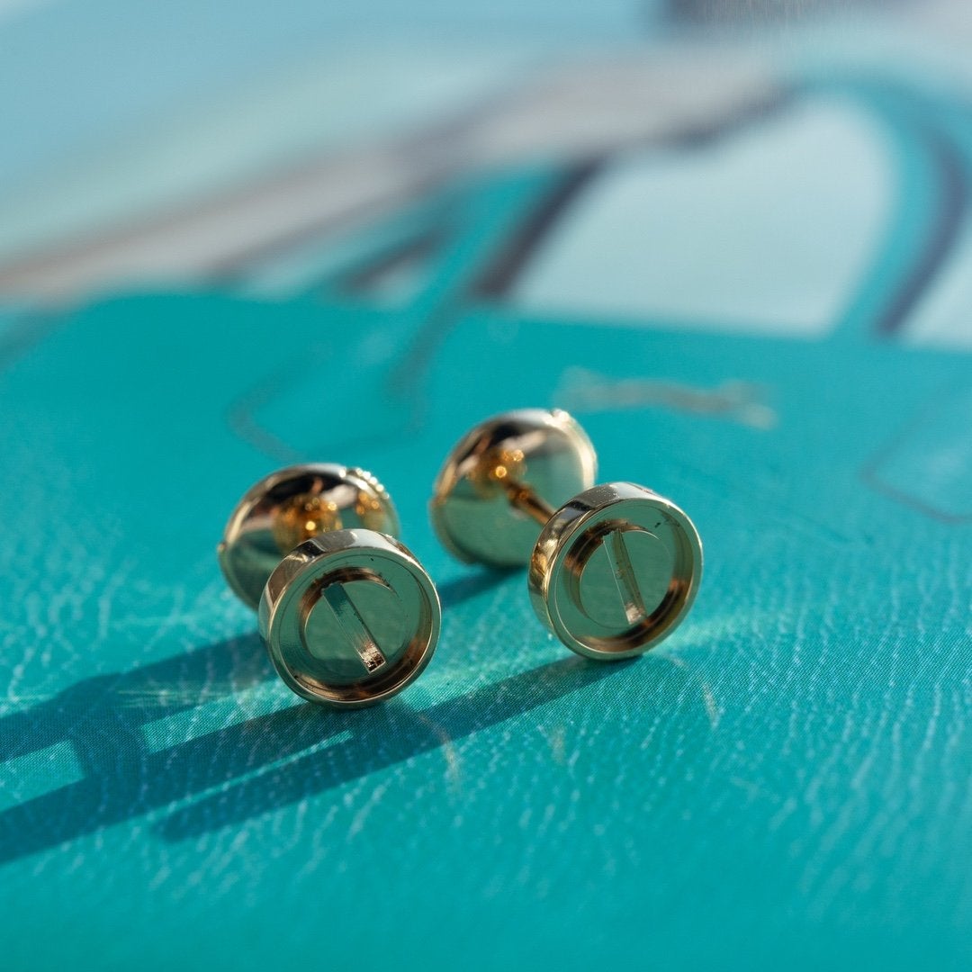 [BLUE TEARS]LOVE EARRINGS PINK GOLD 10MM