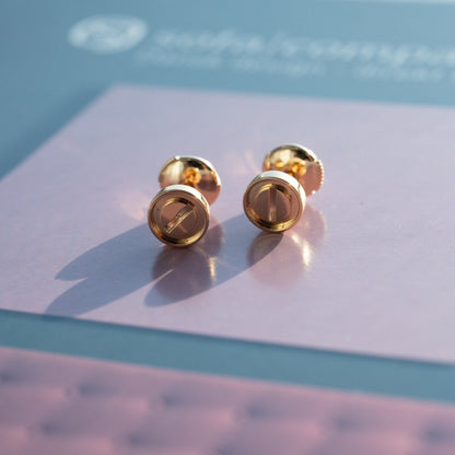 [BLUE TEARS]LOVE EARRINGS PINK GOLD 10MM