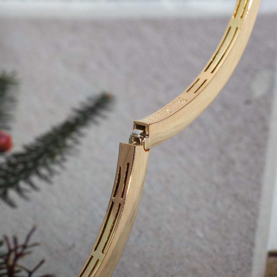 [BLUE TEARS]SERPENTI BRACELET PINK GOLD DIAMOND DOUBLE SNAKE