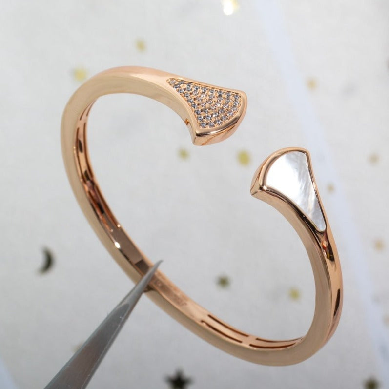 [BLUE TEARS]DREAM BRACELET OPEN PINK GOLD MOP DIAMOND