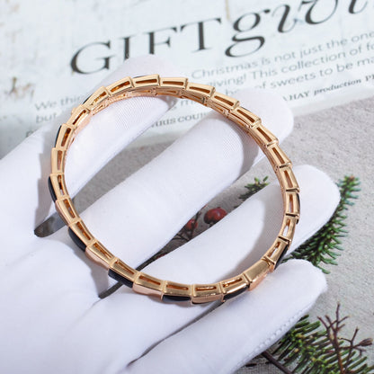 [BLUE TEARS]SERPENTI BRACELET PINK GOLD ONYX