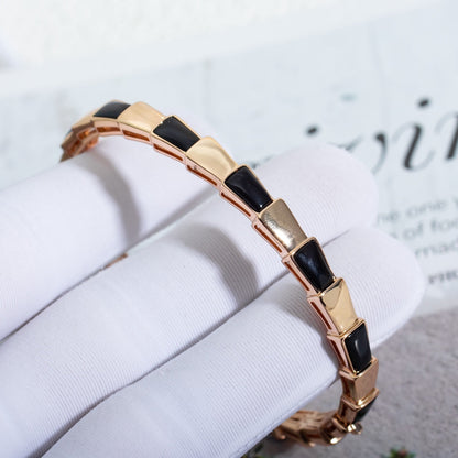 [BLUE TEARS]SERPENTI BRACELET PINK GOLD ONYX