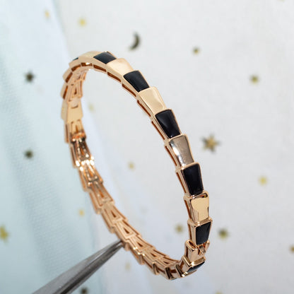 [BLUE TEARS]SERPENTI BRACELET PINK GOLD ONYX