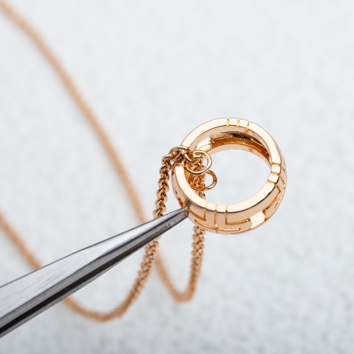 [BLUE TEARS]PARENTESI NECKLACE PINK GOLD