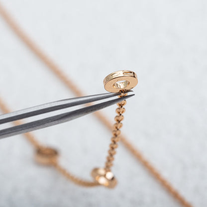 [BLUE TEARS]PARENTESI NECKLACE PINK GOLD