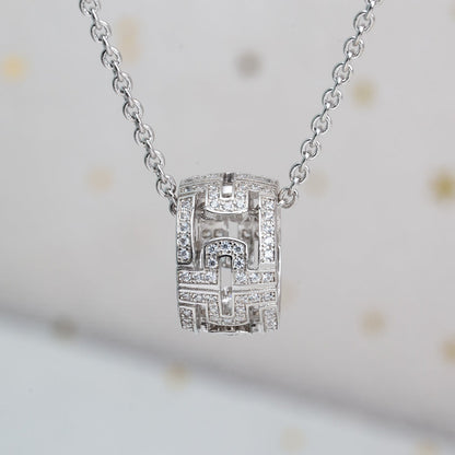[BLUE TEARS]PARENTESI NECKLACE SILVER DIAMOND