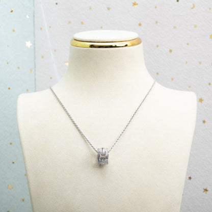[BLUE TEARS]PARENTESI NECKLACE SILVER DIAMOND