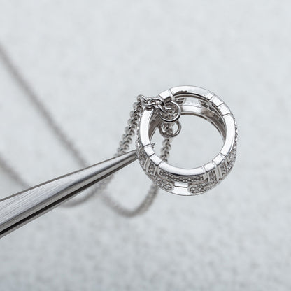 [BLUE TEARS]PARENTESI NECKLACE SILVER DIAMOND