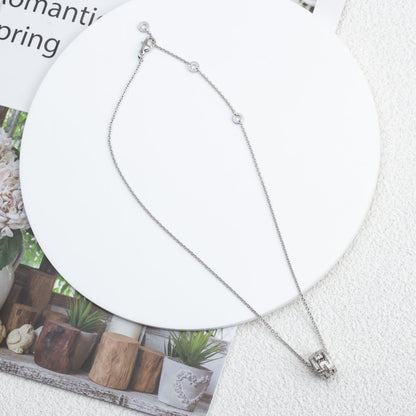 [BLUE TEARS]PARENTESI NECKLACE SILVER DIAMOND