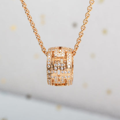 [BLUE TEARS]PARENTESI NECKLACE PINK GOLD DIAMOND