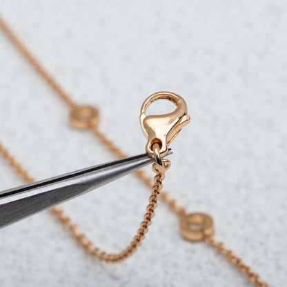 [BLUE TEARS]PARENTESI NECKLACE PINK GOLD DIAMOND