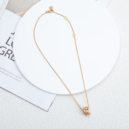 [BLUE TEARS]PARENTESI NECKLACE PINK GOLD DIAMOND