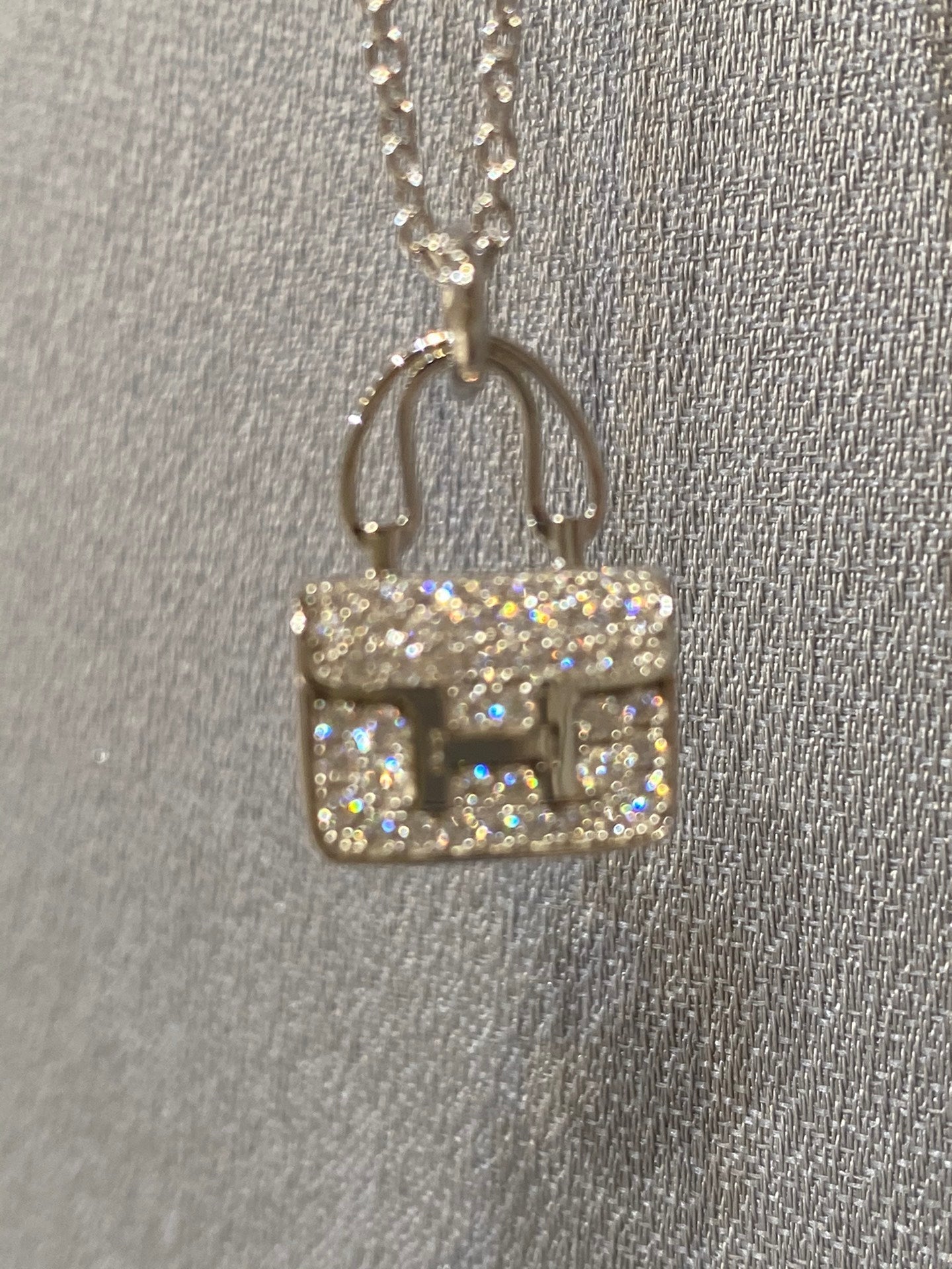 [BLUE TEARS]CONSTANCE PEDANT DIAMOND NECKLACE