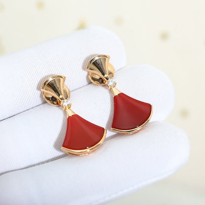 [BLUE TEARS]DREAM Carnelian PINK GOLD EARRINGS