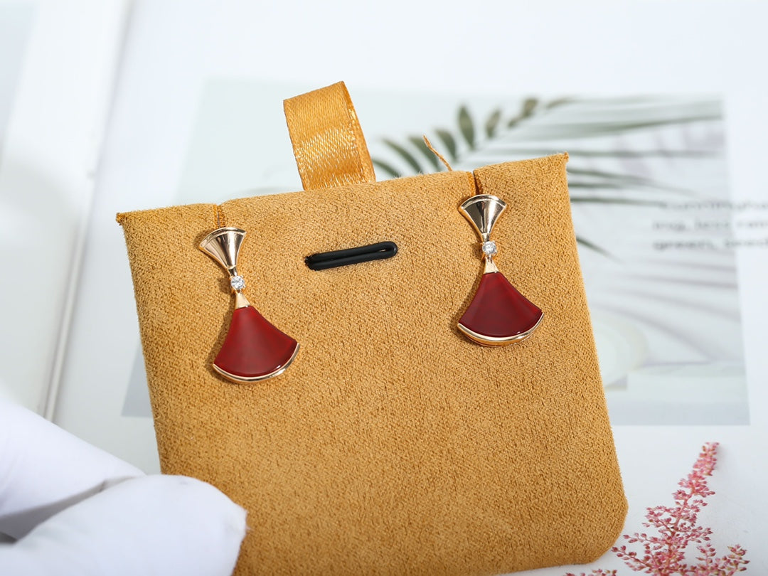 [BLUE TEARS]DREAM Carnelian PINK GOLD EARRINGS