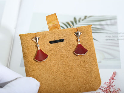 [BLUE TEARS]DREAM Carnelian PINK GOLD EARRINGS