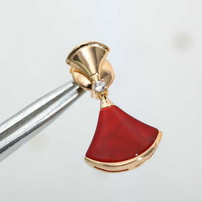 [BLUE TEARS]DREAM Carnelian PINK GOLD EARRINGS