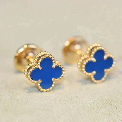[BLUE TEARS]CLOVER MINI 9.5MM TURQUOISE EARRINGS