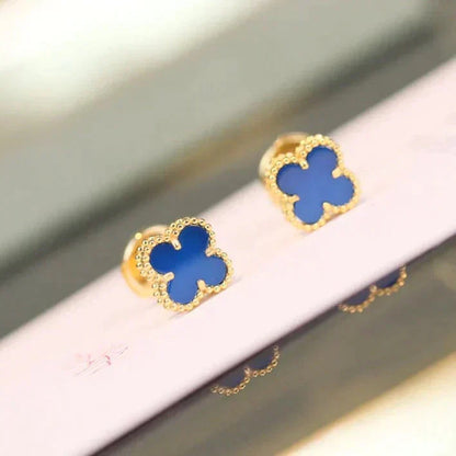 [BLUE TEARS]CLOVER MINI 9.5MM TURQUOISE EARRINGS