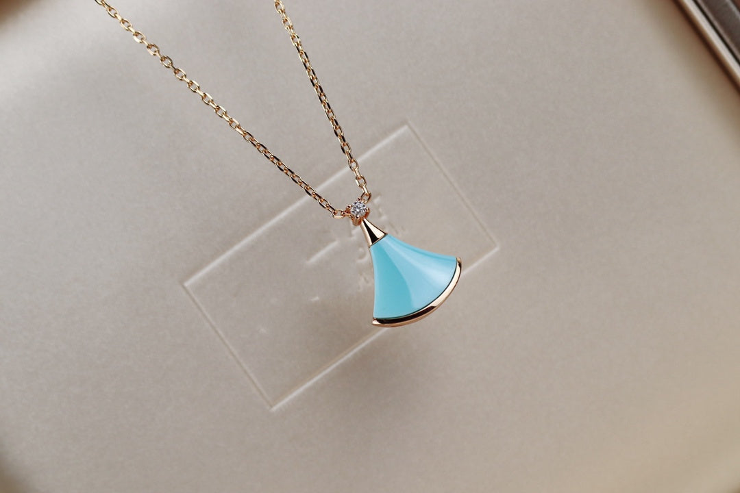 [BLUE TEARS]DREAM NECKLACE TURQUOISE PINK GOLD