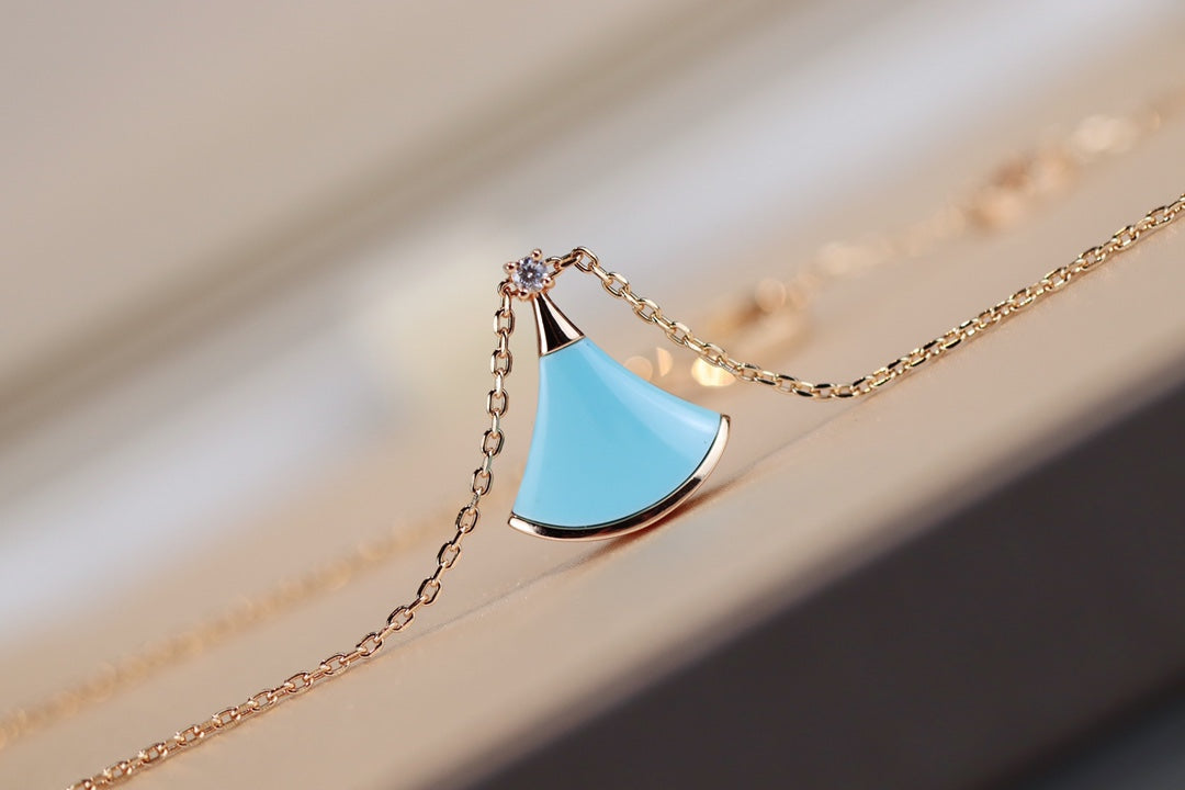 [BLUE TEARS]DREAM NECKLACE TURQUOISE PINK GOLD