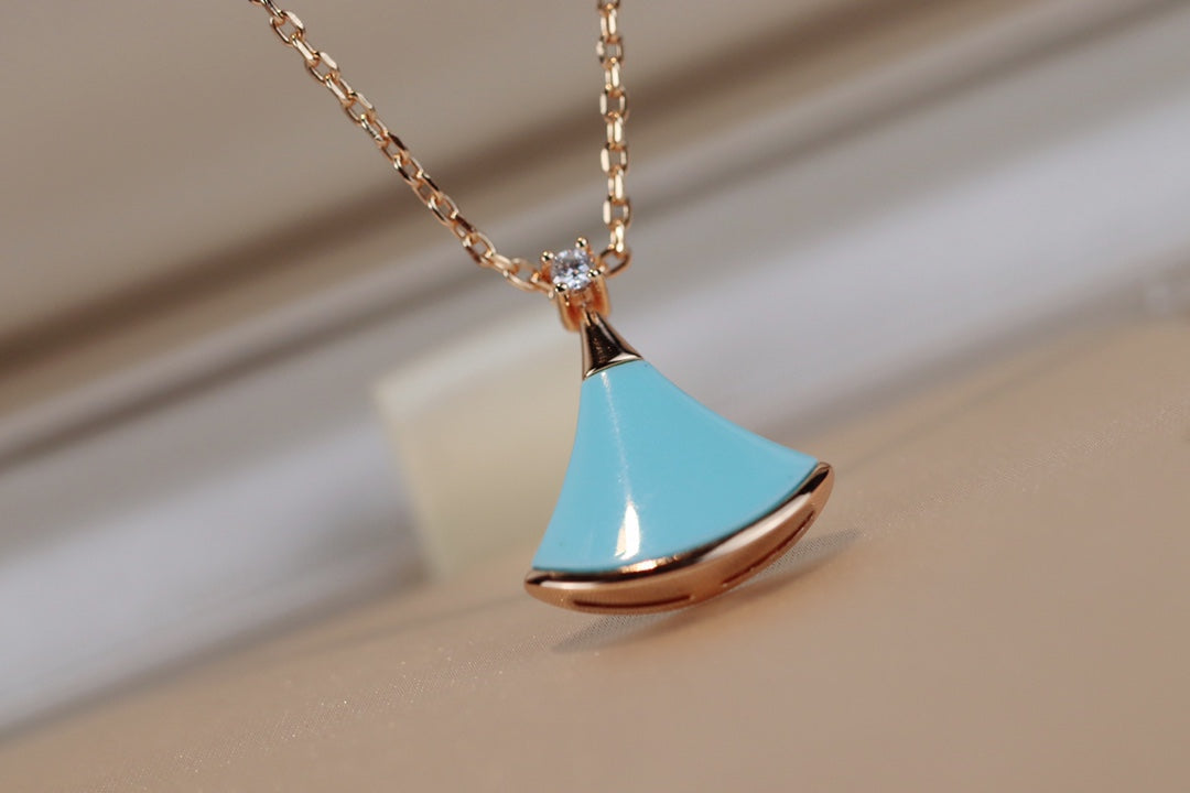 [BLUE TEARS]DREAM NECKLACE TURQUOISE PINK GOLD