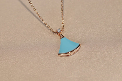 [BLUE TEARS]DREAM NECKLACE TURQUOISE PINK GOLD