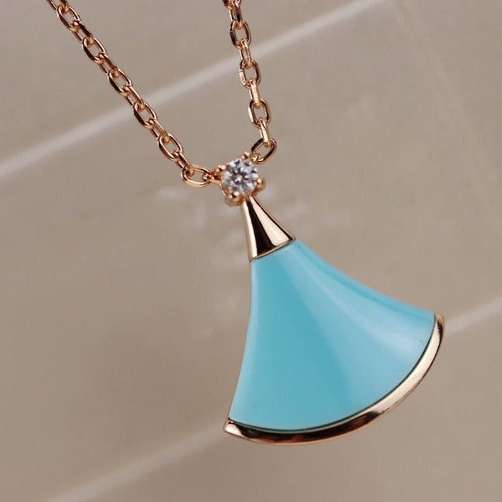 [BLUE TEARS]DREAM NECKLACE TURQUOISE PINK GOLD