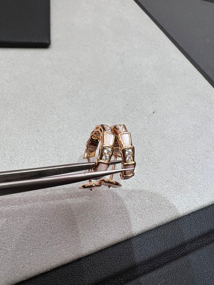 [BLUE TEARS]SERPENTI MOP PINK GOLD EARRINGS