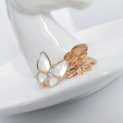 [BLUE TEARS]BUTTERFLY MOP DIAMOND EARRINGS