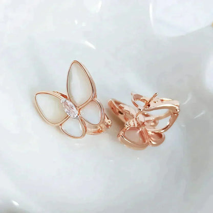 [BLUE TEARS]BUTTERFLY MOP DIAMOND EARRINGS