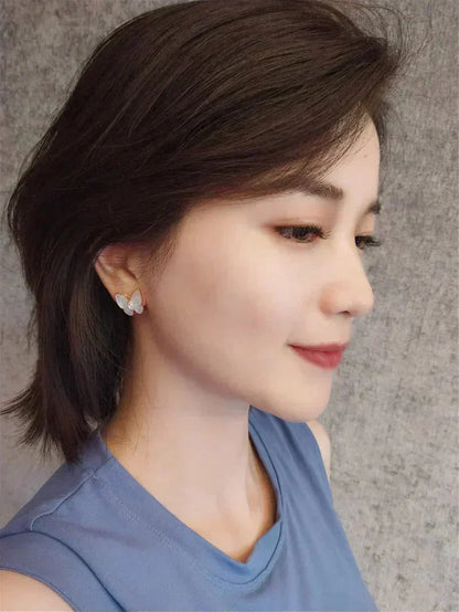 [BLUE TEARS]BUTTERFLY MOP DIAMOND EARRINGS