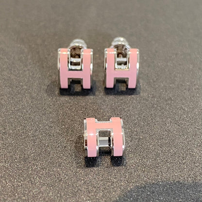 [BLUE TEARS]MINI POP H SILVER EARRINGS PINK