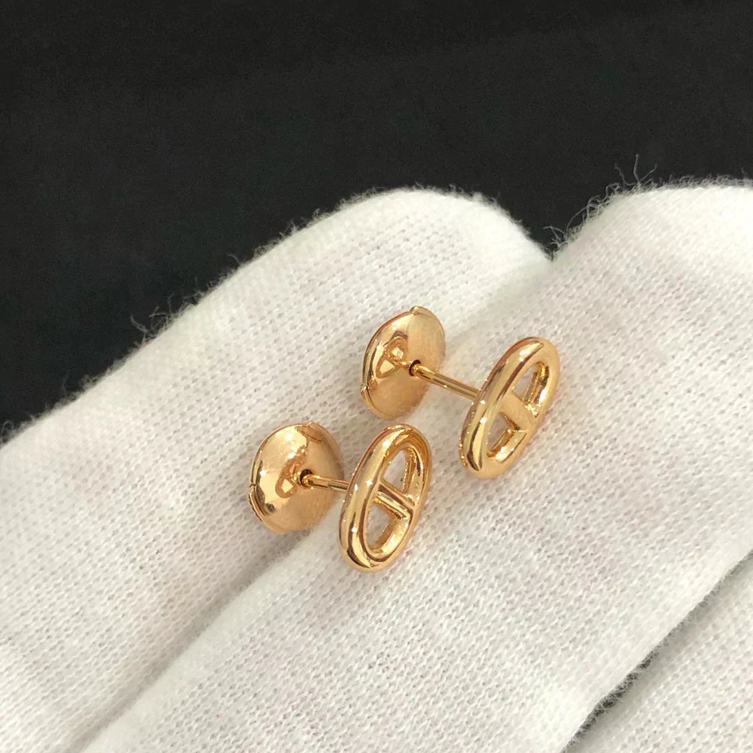 [BLUE TEARS]CHAINE SMALL EARRINGS GOLD AND SILVER