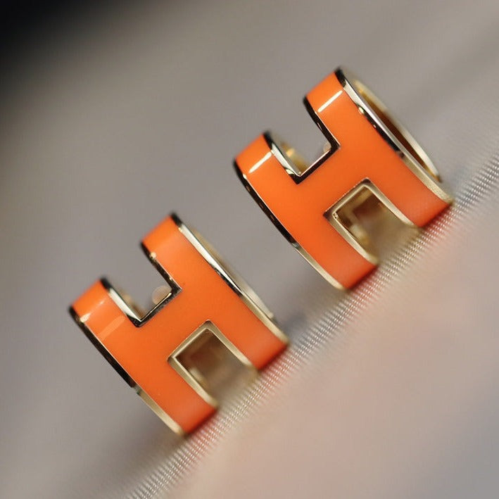 [BLUE TEARS]MINI POP H EARRINGS ORANGE