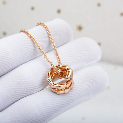 [BLUE TEARS]SERPENTI PINK GOLD NECKLACE DIAMOND