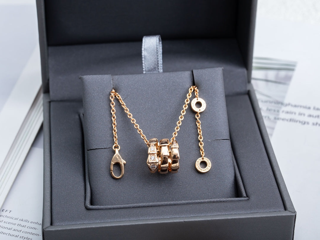 [BLUE TEARS]SERPENTI PINK GOLD NECKLACE DIAMOND