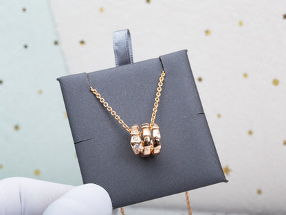 [BLUE TEARS]SERPENTI PINK GOLD NECKLACE DIAMOND