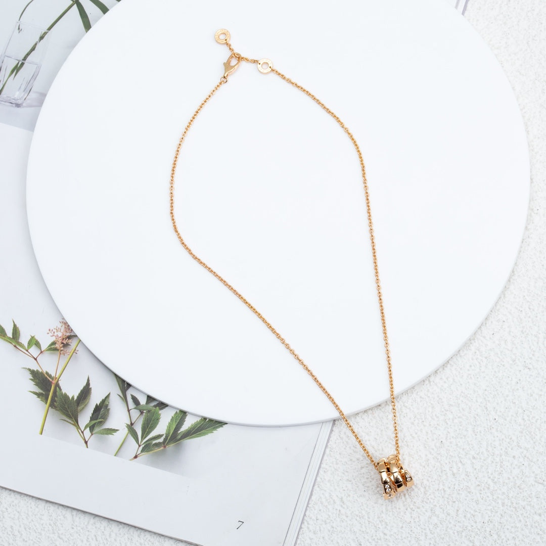[BLUE TEARS]SERPENTI PINK GOLD NECKLACE DIAMOND